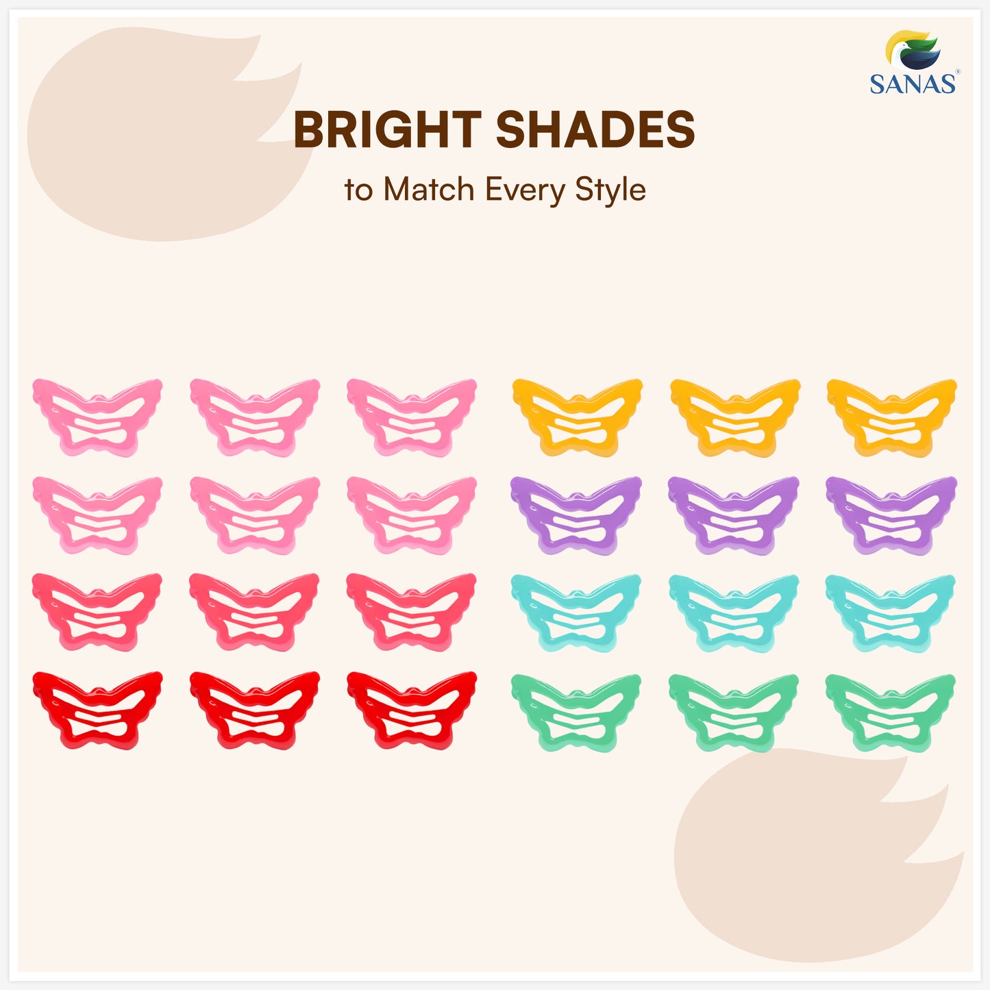 Colorful Tic Tac Clips for Hair Styling