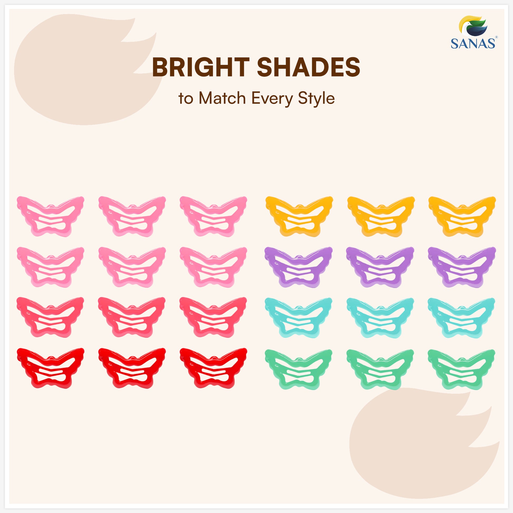 Colorful Tic Tac Clips for Hair Styling