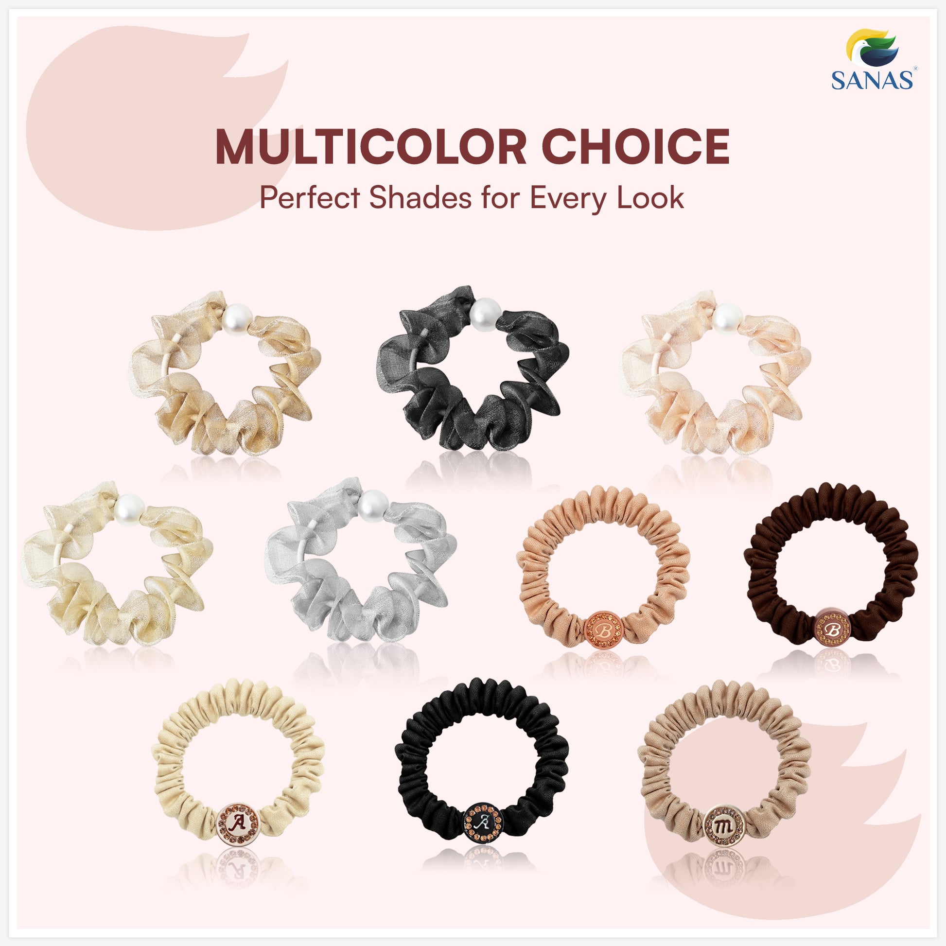 Hair Accessories Scrunchies for Women Mixed Colors