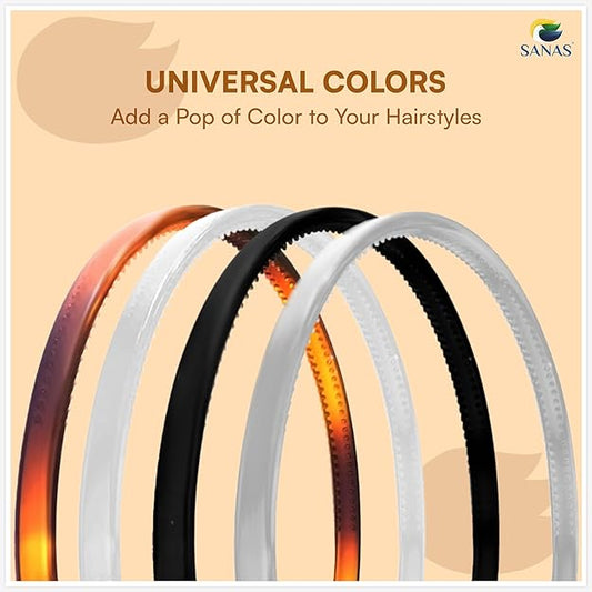Lightweight plastic hairbands for school and office wear