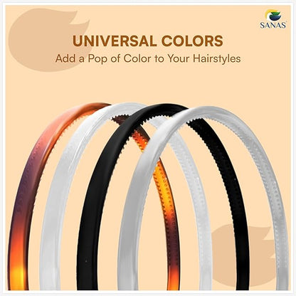 Lightweight plastic hairbands for school and office wear