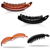 Sanas hair claw clip banana clip for women in black and brown colors