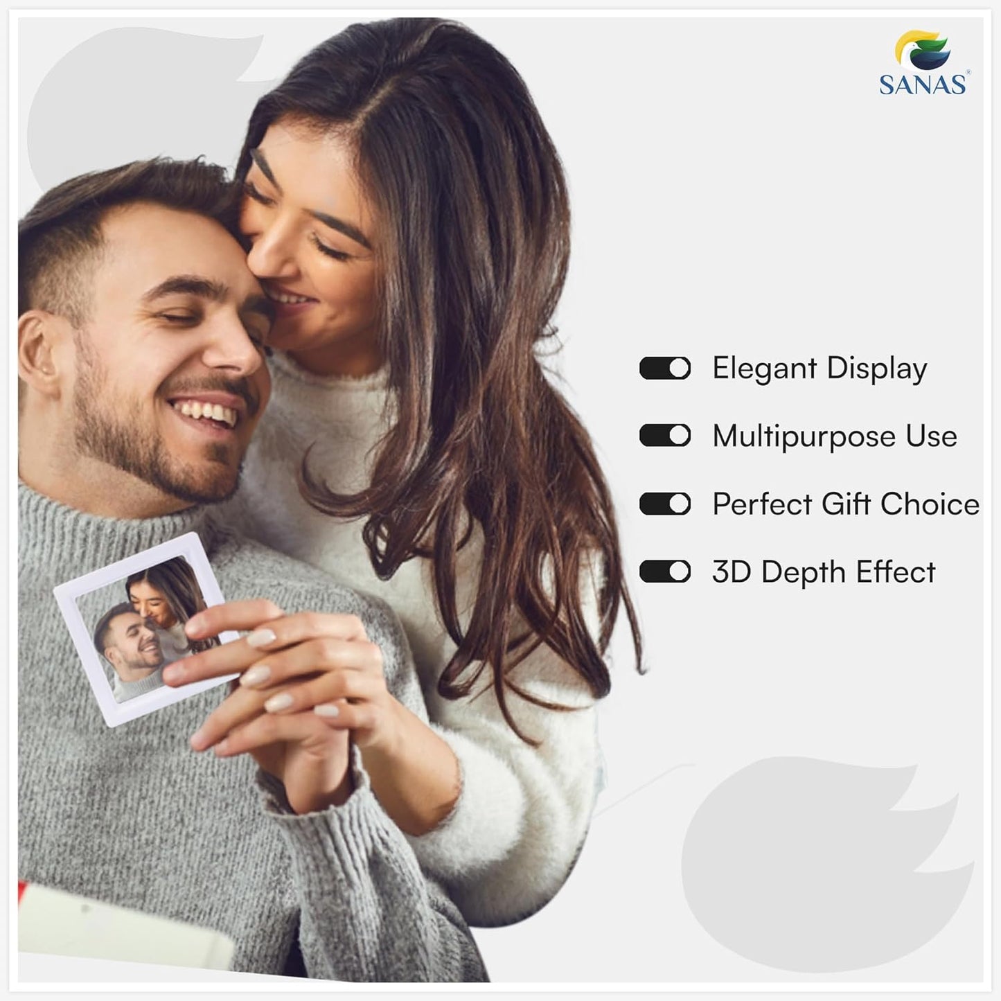 Sanas Shadow Box Frame with Glass (20Pcs)