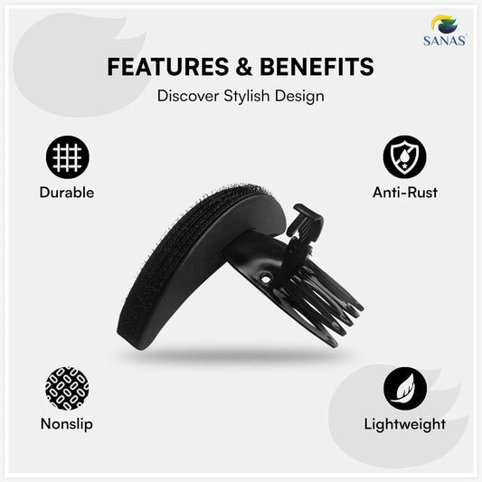 Lightweight puff clip for stylish hair puff hairstyle and daily wear