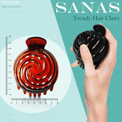 Sanas Rose Hair Clips For Women - 3Pcs