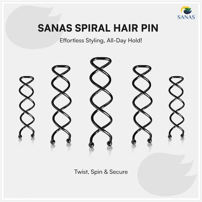 Hair clip twist spin pins for women’s bun hairstyles