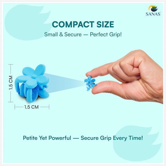 Cute floral hair clips with gentle grip for fine baby hair