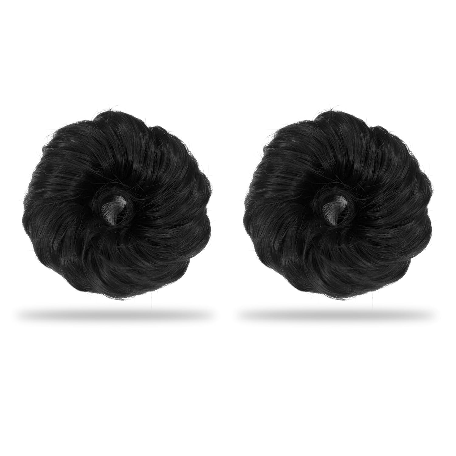 Sanas black synthetic hair bun extension for juda hairstyles