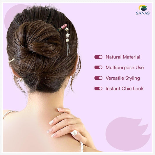 Reusable wooden juda stick accessories for women hairstyles