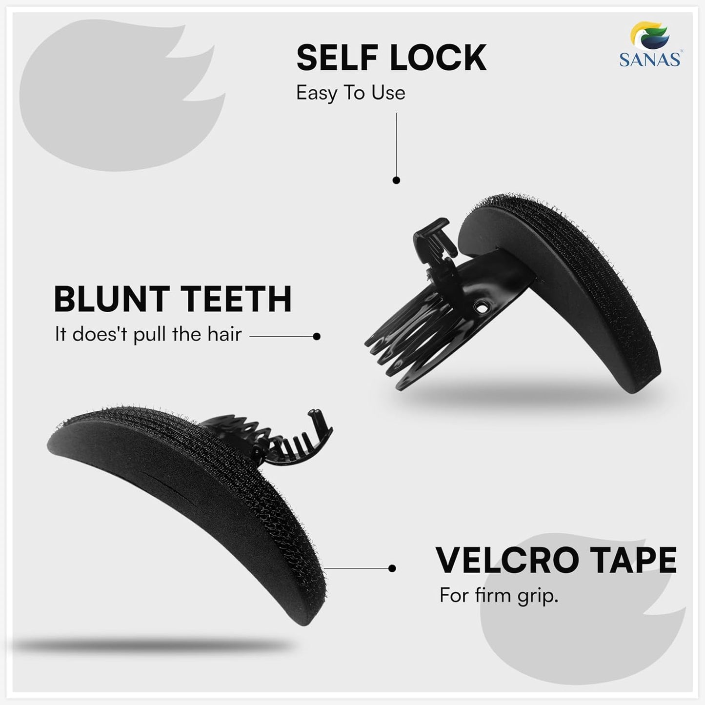 SANAS hair puff maker black puff hairstyle accessory