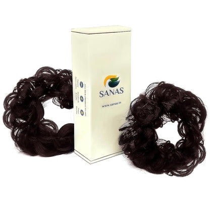 Sanas synthetic hair bun extension for messy bun hairstyles