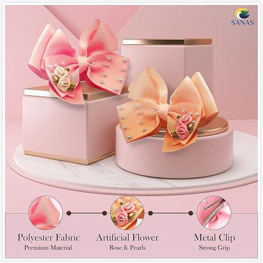 Stylish bow claw clips for party wear hairstyles