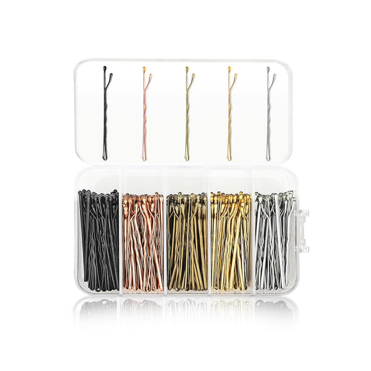 Sanas (250Pcs) Hair Pins For Women Wedding Hair Clips For Hair Styling Hair Pins For Girls (Bronze Gold Silver Brown Black)