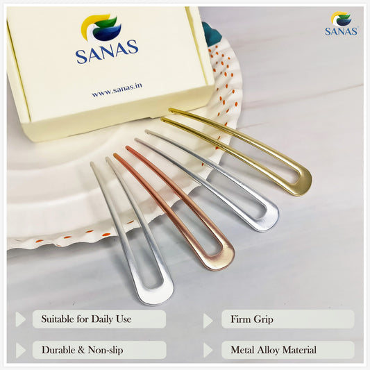 Sanas Hair Fork U Pin - 4Pcs