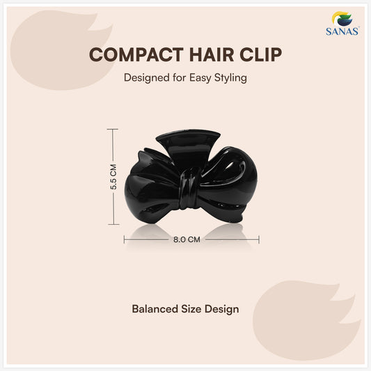 SANAS (3 Pcs) Bow Hair Clips Stylish Aesthetic Clutchers Cute Hair Accessories for Women and Girls Versatile 3 Shades (3 Pcs)