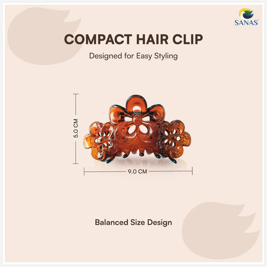 Floral hair claw clip for thick and thin hair