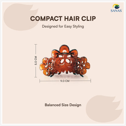 Floral hair claw clip for thick and thin hair