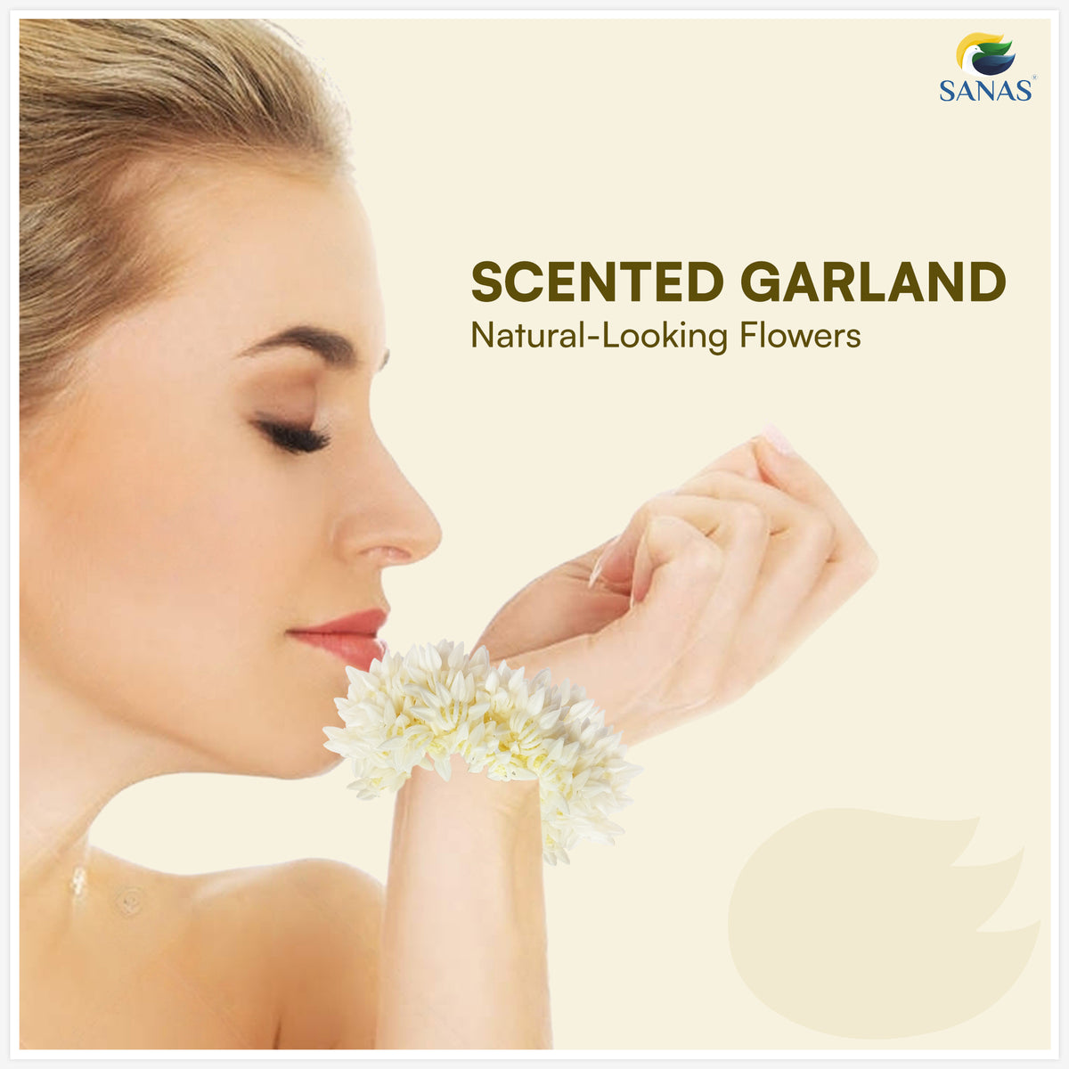 Sanas Scented Artificial Mogara Gajra With Bobby Pins for Hair