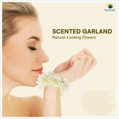 Sanas Scented Artificial Mogara Gajra With Bobby Pins for Hair