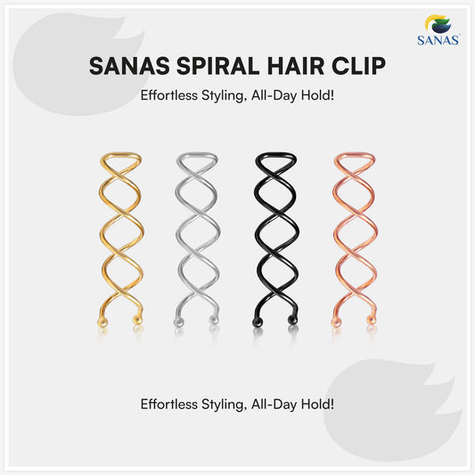 Sanas Spiral Hair Pins Multicolor 10Pcs