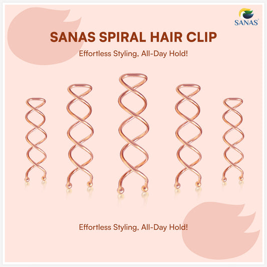 Sanas Spiral Hair Cips Copper 10 pcs