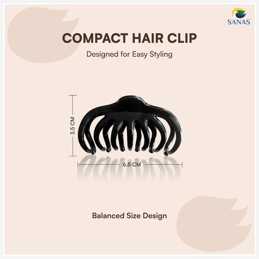 SANAS (4 Pcs) Stylish Small Hair Claw Clips Aesthetic Cute Hair Accessories for Women and Girls Versatile 4 Shades (4 Pcs)