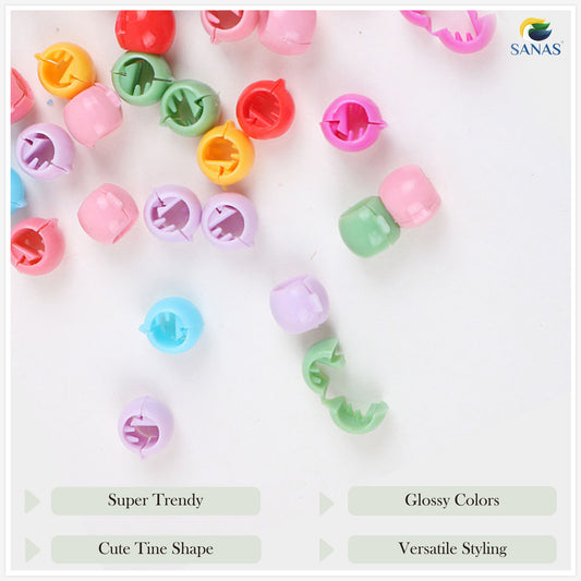 Sanas Cute Beads Baby Hair Clip - 100Pcs
