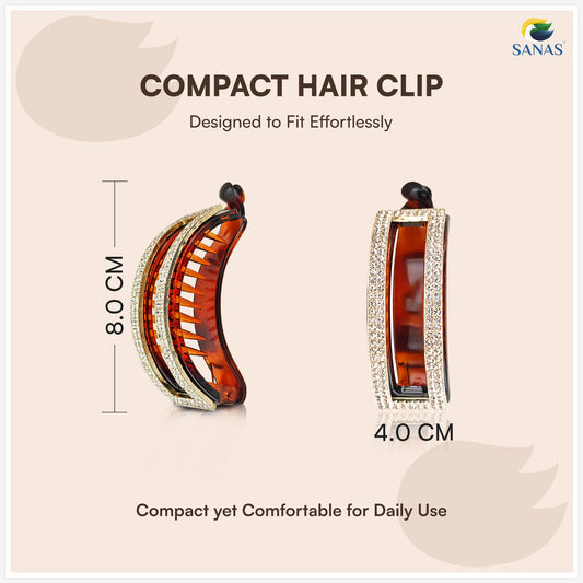 Sanas Rhinestone Crab Clip For Women 1Pc