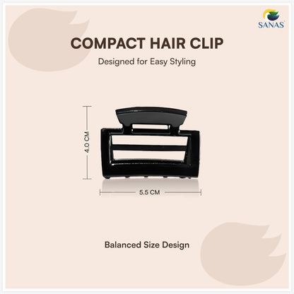 SANAS (3 Pcs) Plastic Hair Claw Clips Stylish Aesthetic Clutchers Hair Accessories for Women and Girls Versatile 3 Shades (3 Pcs)