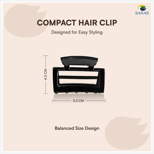 SANAS (3 Pcs) Plastic Hair Claw Clips Stylish Aesthetic Clutchers Hair Accessories for Women and Girls Versatile 3 Shades (3 Pcs)