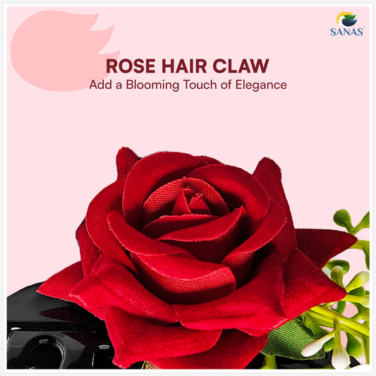 Sanas Red Rose Flower Clutcher For Women 1Pc