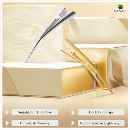 Sanas Metal Duck Bill Hair Clip - 2Pcs