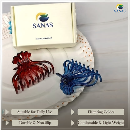 Sanas Butterfly Large Hair Clip - 2Pcs