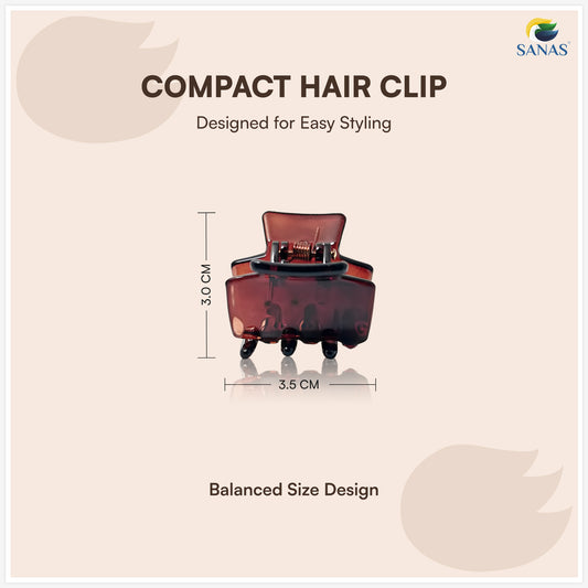 SANAS (4 Pcs) Plastic Hair Claw Clips Stylish Aesthetic Clutchers Hair Accessories for Women and Girls Versatile 4 Shades (4 Pcs)