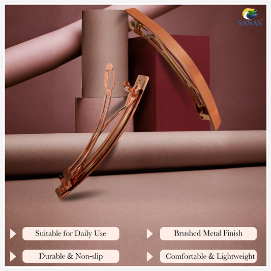 Sanas Metal Copper Hair Clip - 1Pc
