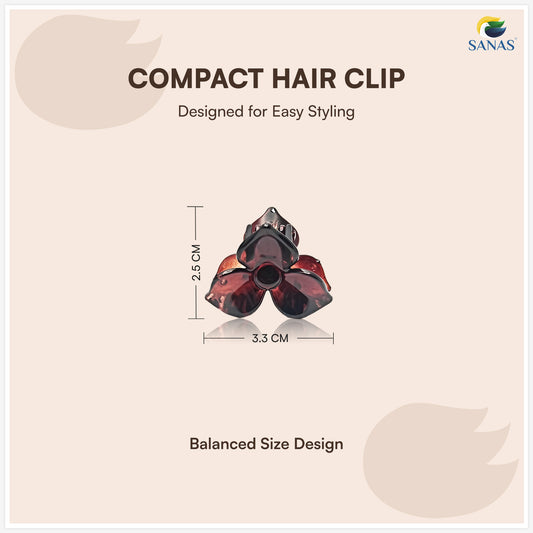 Sanas (4Pcs) Flower Clips For Girls Flower Clips For Women Hair Clips For Women Stylish Clutchers For Hair Claw Clip For Women Aesthetic Fashion Accessories For Girls Teenage (4 Versatile Shades) (4Pcs)