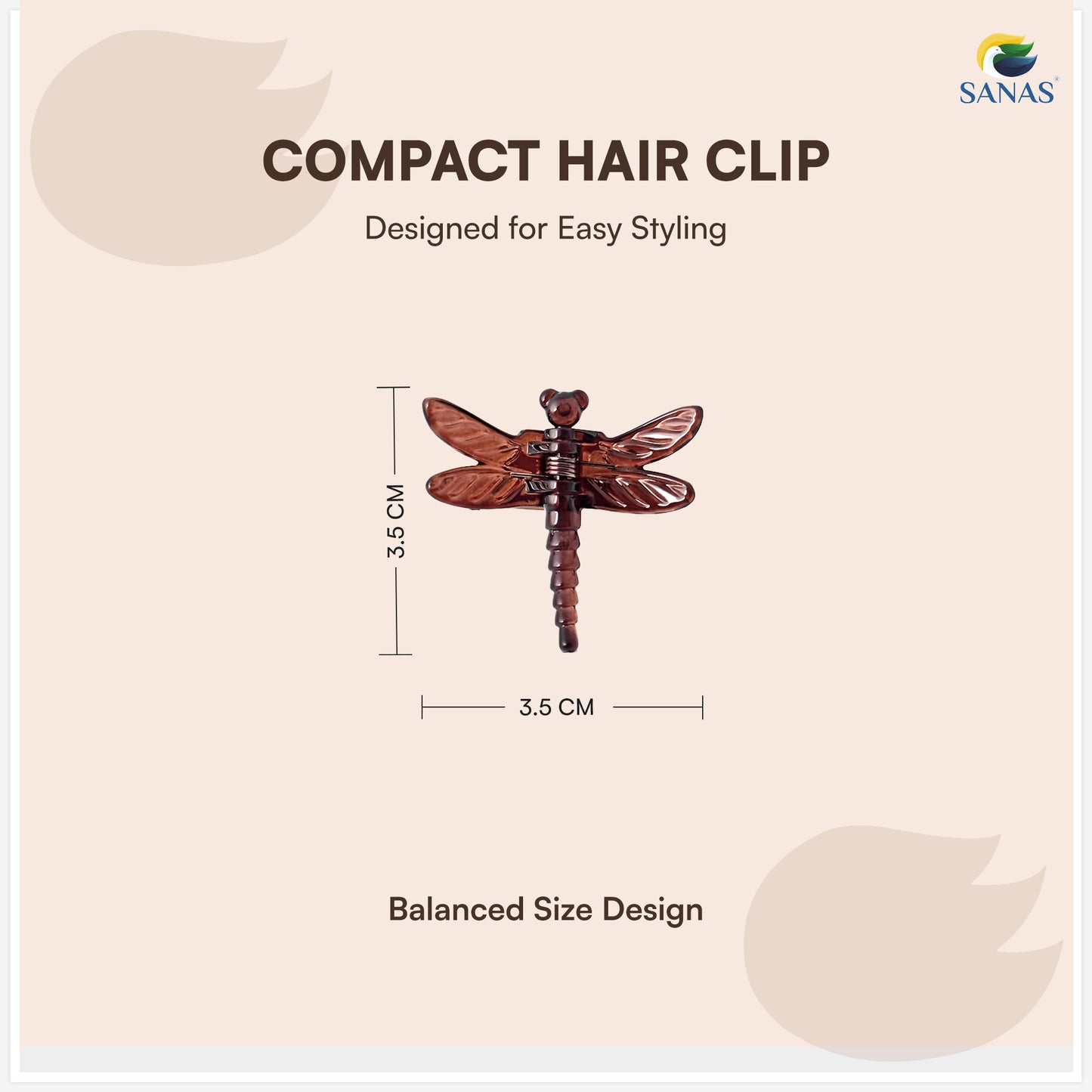 Sanas (4Pcs) Hair Clips For Girls Chic Dragonfly Clutchers For Hair Clips For Women Stylish Claw Clips For Women Aesthetic Cute Hair Accessories Fashion Accessories For Girls Teenage 4 Shades (4Pcs)