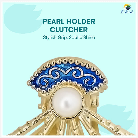 Sanas Blue Stone Hair Clutcher For Women 1 Pc