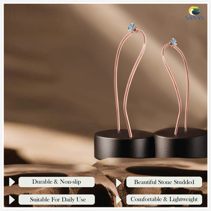 Sanas Single Diamond U Pin - 1Pc