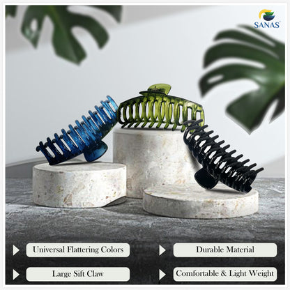 Sanas Large Hair Claw - 3Pcs