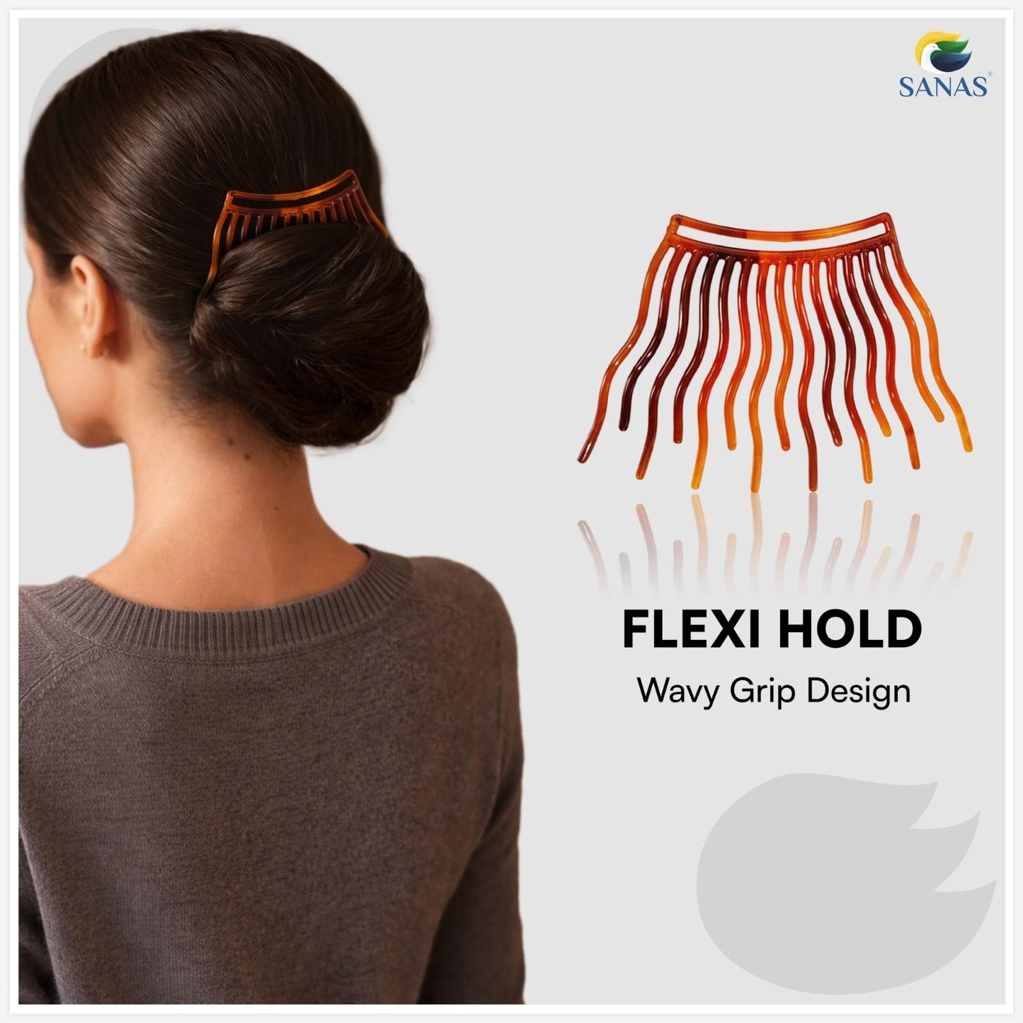 SANAS Hair Side Combs for Women | Side Comb Hair Clip Set | French Comb Clip & Bridal Hair Comb | Strong Hold Bun Comb Pin | Decorative Hair Comb Clip (Pick Any 2)