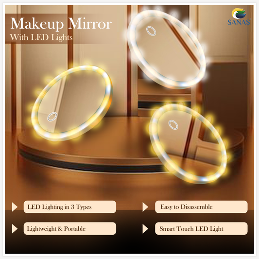 Sanas Table LED Makeup Mirror - 1Pc