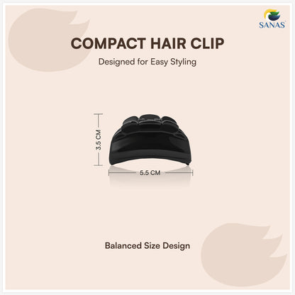 SANAS (3 Pcs) Small Hair Claw Clips Stylish Aesthetic Clutchers Cute Hair Accessories for Women and Girls Versatile 3 Shades (3 Pcs)