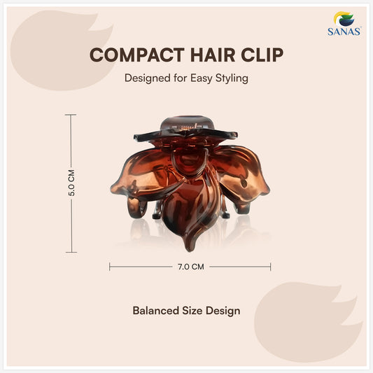 SANAS (3 Pcs) Flower Hair Clips Stylish Clutchers Claw Clips Hair Accessories for Women and Girls Mixed Shade Set (3 Pcs)