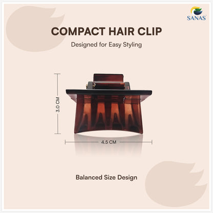 SANAS (3 Pcs) Hair Claw Clips Stylish Aesthetic Clutchers Cute Hair Accessories for Women and Girls Versatile 3 Shades (3 Pcs)