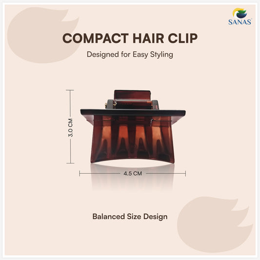 SANAS (3 Pcs) Hair Claw Clips Stylish Aesthetic Clutchers Cute Hair Accessories for Women and Girls Versatile 3 Shades (3 Pcs)