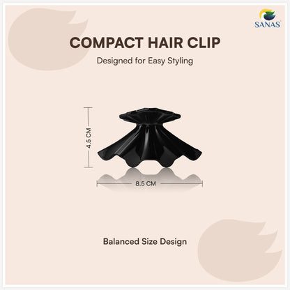 SANAS (3 Pcs) Shell Design Hair Claw Clips Stylish Aesthetic Clutchers Hair Accessories for Women and Girls Versatile 3 Shades (3 Pcs)