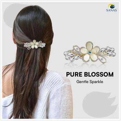 SANAS Glam Hair Accessories for Woman – Premium Hair Clips for Woman Set with Pearl & Butterfly Hair Clips, Metal Hair Barrettes for Hair Bun, Wedding & Party Wear