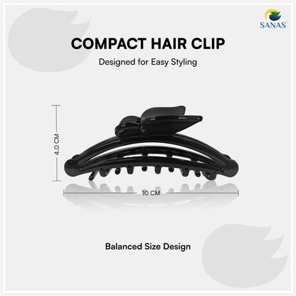 SANAS (2 Pcs) Butterfly Hair Claw Clips Stylish Aesthetic Clutchers Hair Accessories for Women and Girls Trendy Black and Dual Tone (2 Pcs)
