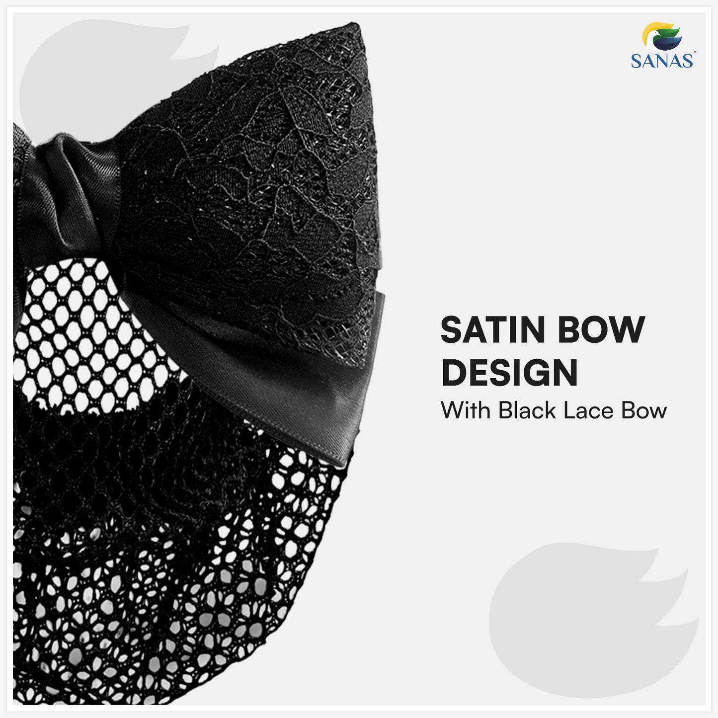 SANAS (1 Pc) Hair Clip Juda Net Attractive Black Net Hair Accessories for Women (1 Pc)